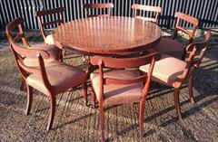 8 plus one free spare Regency Oak wonderful  dining chairs 33½h 20w 20d 18hs _15.JPG